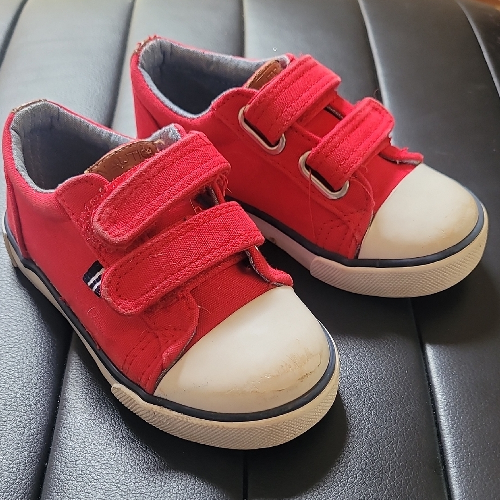 Nautica Red Kids Sneakers with Velcro